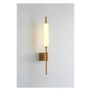 JS-GL-2383-W - Antique Brass Metal & Acrylic Modern Wall Light