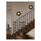 JS-GL-2389-W - Dark Brown Metal & Wood & Glass Modern Wall Light