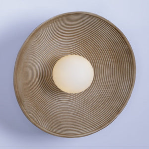 JS-GL-2390 - White & Cream Metal & Glass & Resin Modern Wall Light