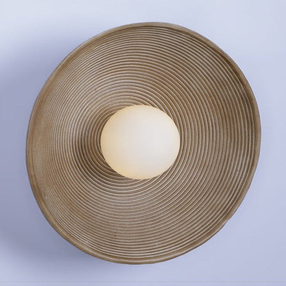JS-GL-2390 - White & Cream Metal & Glass & Resin Modern Wall Light