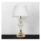 JS-GL-2406-TL - Antique Brass Metal & Fabric Shade Modern Table Lamp