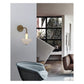 JS-GL-2416-W - Antique Brass Metal & Onyx Marble & Acrylic Marble Wall Light