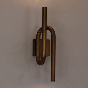 JS-GL-2418-W - Rustic Matt Brass Metal Modern Wall Light