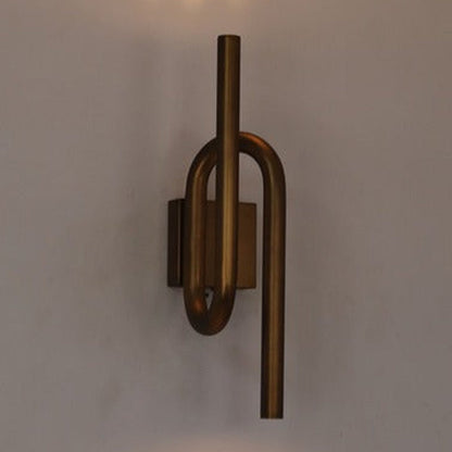 JS-GL-2418-W - Rustic Matt Brass Metal Modern Wall Light