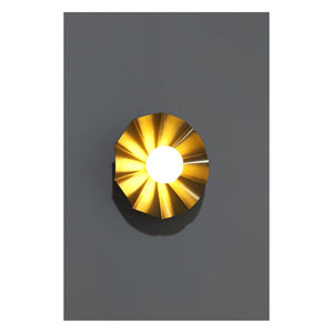 JS-GL-2424-W - Antique Brass Metal & Glass Modern Wall Light