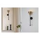 JS-GL-2432-W - Antique Brass & Black & White Metal Modern Wall Light