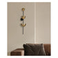 JS-GL-2433-3 - Antique Brass & Black Metal & Acrylic Modern Wall Light