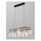 JS-GL-2441-15 - French Gold & Gun Black Metal & Acrylic Led Chandelier