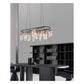 JS-GL-2441-15 - French Gold & Gun Black Metal & Acrylic Led Chandelier