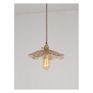 JS-GL-2501-1 AMB - Antique Brass Metal Glass Hanging Light