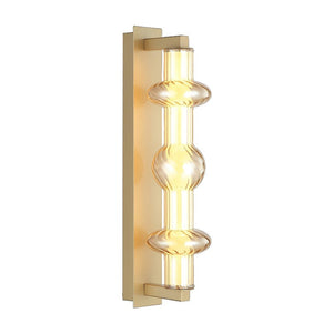 JS-GL-25033-W - Matt Gold Metal & Glass Modern Wall Light