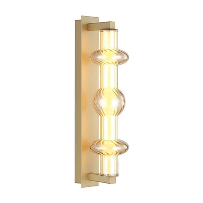 JS-GL-25033-W - Matt Gold Metal & Glass Modern Wall Light