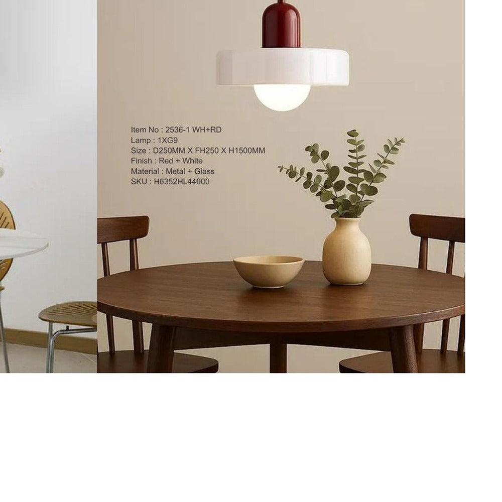 JS-GL-2536-1 GR+BK - Black & Olive Green Metal Glass Hanging Light