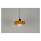 JS-GL-2536-1 RG+BK - Black & Orange Metal Glass Hanging Light