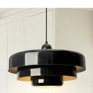 JS-GL-2567-BK - Black & White Metal Modern Hanging Light
