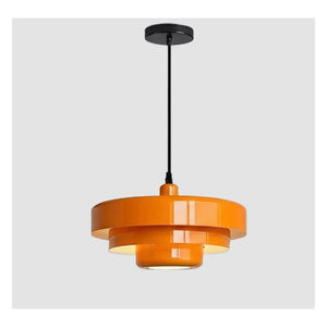 JS-GL-2567-OR - Orange & White Metal Modern Hanging Light