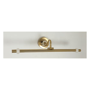 JS-GL-2589-600 - Antique Brass Metal & Stone & Acrylic Led Picture Lights