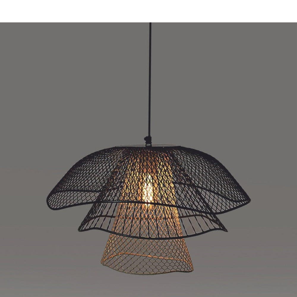 JS-GL-26073-1 - Black & Gold Metal Hanging Light