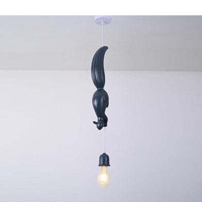 JS-GL-268-A,B,C - White & Pink & Blue Metal & Resin Modern Hanging Light