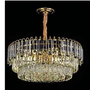 JS-GL-28341-600 - GOLD METAL Crystal Chandelier
