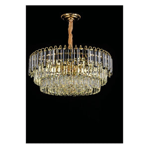 JS-GL-28341-600 - GOLD METAL Crystal Chandelier