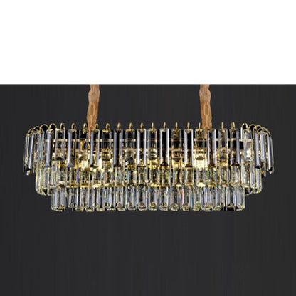 JS-GL-28341-800 - GOLD METAL Crystal Chandelier