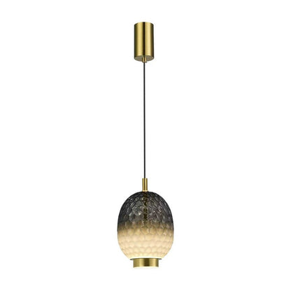 JS-GL-2885-2 - Antique Brass Metal Glass Hanging Light