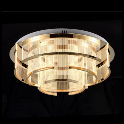 JS-GL-290-65 - French Gold Metal & Acrylic Led Ceiling Light