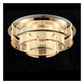 JS-GL-290-65 - French Gold Metal & Acrylic Led Ceiling Light