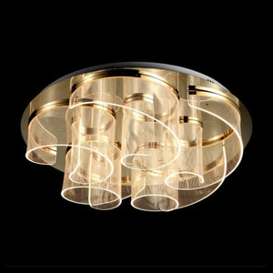 JS-GL-295-60 - French Gold Metal & Acrylic Led Ceiling Light