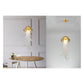 JS-GL-29949D - Gold Metal & Glass & Crystals Crystal Hanging Light