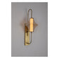 JS-GL-2TA-W - Antique Brass Metal & Glass Modern Wall Light