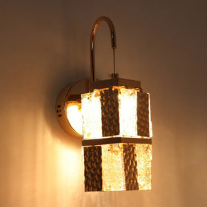 JS-GL-3004-W - French Gold Metal & Crystals Crystal Wall Light