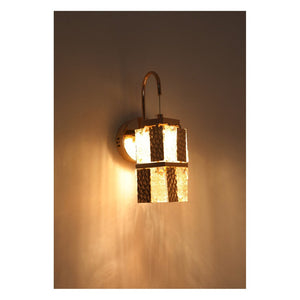 JS-GL-3004-W - French Gold Metal & Crystals Crystal Wall Light
