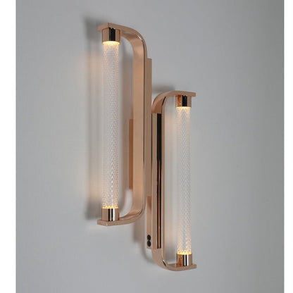 JS-GL-3010-2 - French Gold Metal & Glass Modern Wall Light