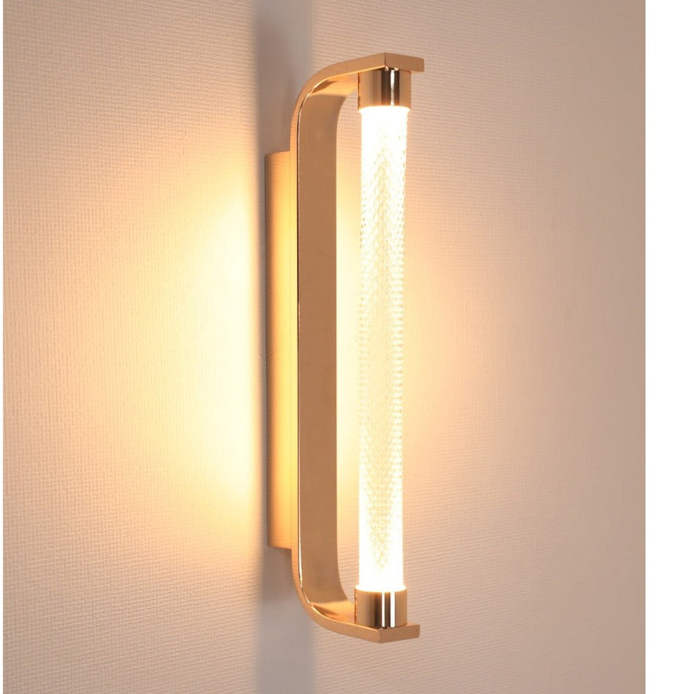 JS-GL-3011-1 - French Gold Metal & Glass Wall Light