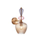 JS-GL-3011-W - Antique Brass Metal & Glass Modern Wall Light