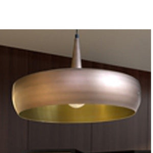 JS-GL-3033-1AC - BRUSH COPPER & GOLD Metal Hanging Light