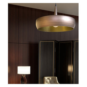 JS-GL-3033-1AC - BRUSH COPPER & GOLD Metal Hanging Light