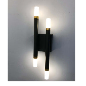 JS-GL-3040-4 - BLACK & GOLD METAL & ACRYLIC Led Wall Light