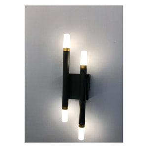 JS-GL-3040-4 - BLACK & GOLD METAL & ACRYLIC Led Wall Light