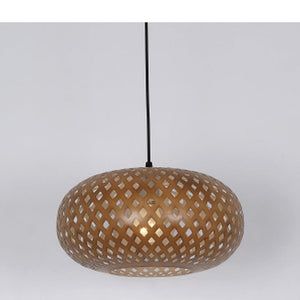 JS-GL-30563-A - BROWN & WHITE METAL Modern Hanging Light