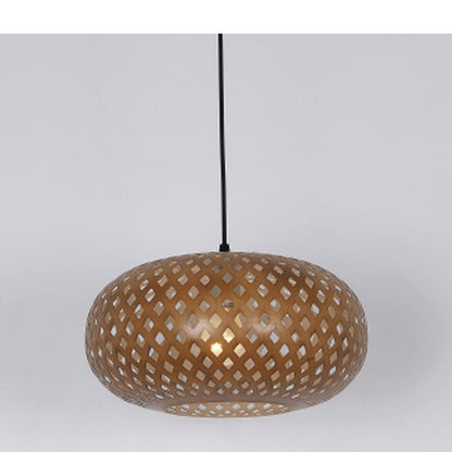 JS-GL-30563-A - BROWN & WHITE METAL Modern Hanging Light