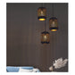 JS-GL-31068-3 - BLACK & RUSTIC GOLD Metal Hanging Light