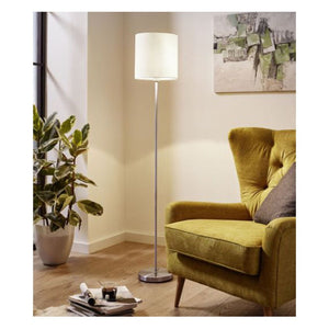 JS-GL-3150-1F - SN METAL & FABRIC SHADE Modern Floor Lamp