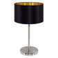JS-GL-3160-1T - SN METAL & FABRIC SHADE Led Table Lamp