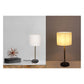 JS-GL-3160-BK - Antique Brass Metal Marble Table Lamp