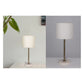 JS-GL-3160-WH - Antique Brass Metal Marble Table Lamp