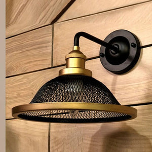 JS-GL-318-1 - Matt Gold & Black Metal Modern Wall Light