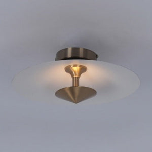 JS-GL-3218-1 - White & Antique Brass Metal & Acrylic Led Ceiling Light